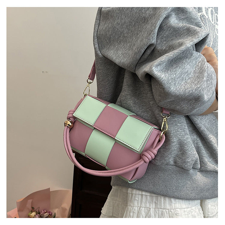 Damen Schultertasche in Kontrastfarbe