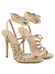 Riemchensandalen mit Stilettoabsatz