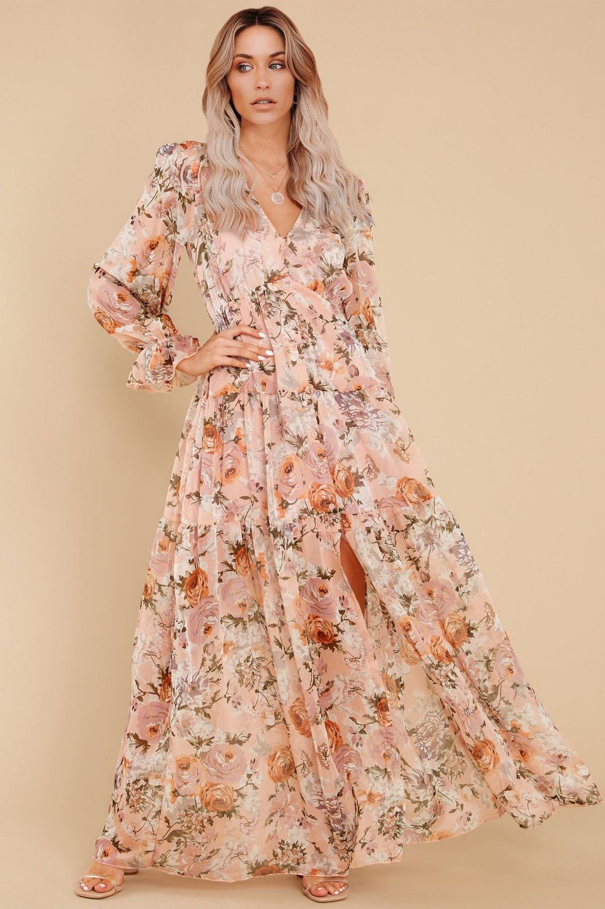 Prosperous Floral Chiffon Boho Maxi Dress - FINAL SALE Ins Street