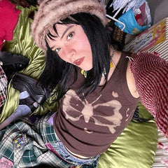 Tank Top mit Schmetterlingen auf Inselgrund