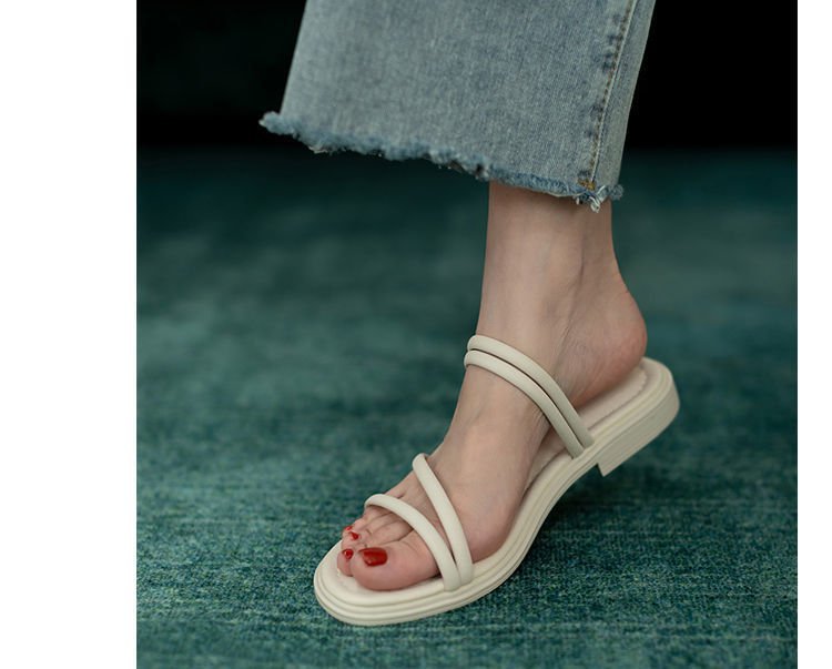 Slingback-Plateau-Sandalen