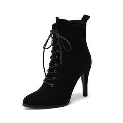 Botines con cordones de ante sintético esenciales