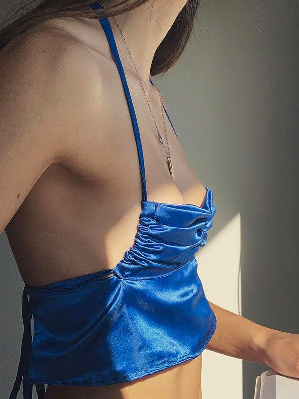 Neckholder-Crop-Top ohne Ärmel