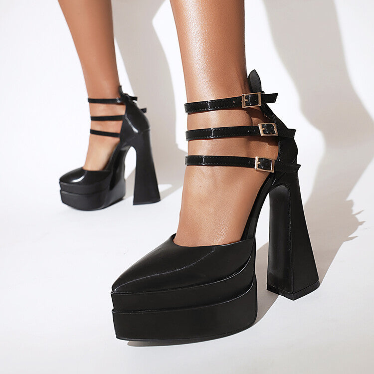 Foster Hellblaue Plateau-Pumps