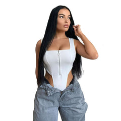 Avidlove Bodysuit für Tanktops, hoch geschnittene Bodysuits mit Reißverschluss, Trikots S-XXL