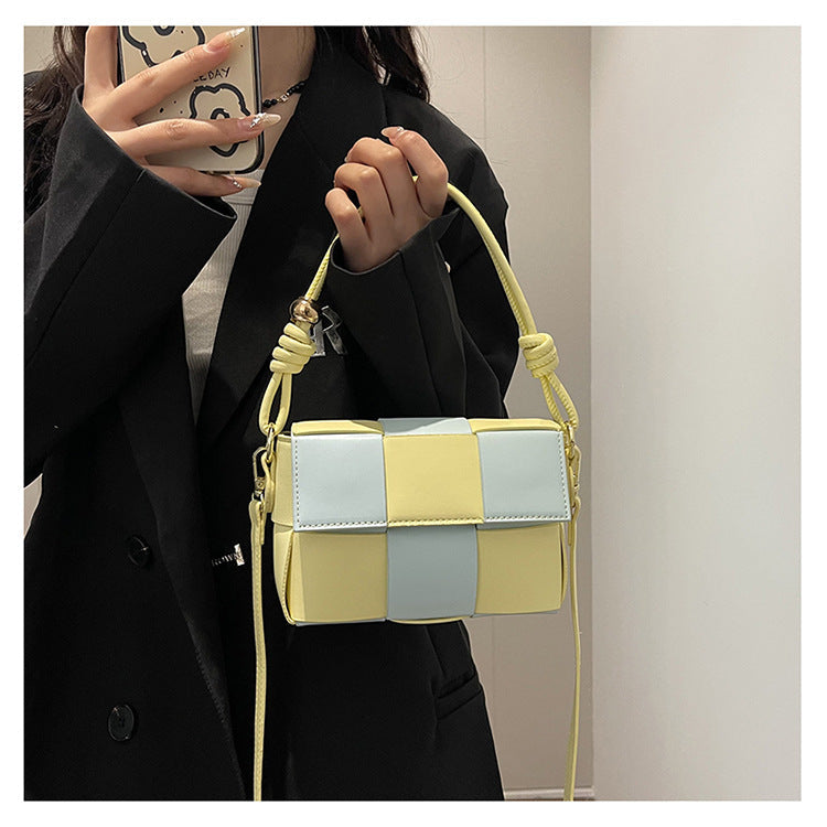 Damen Schultertasche in Kontrastfarbe