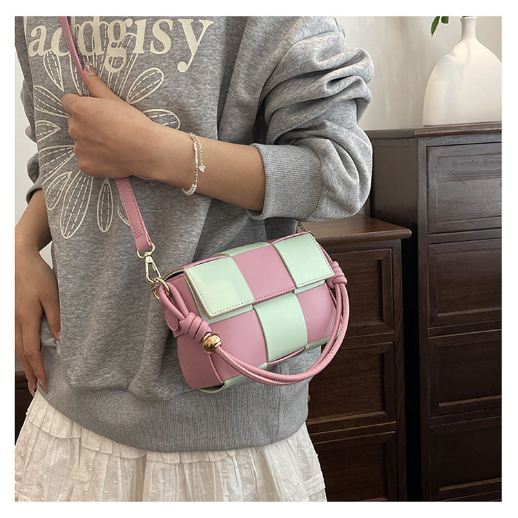 Damen Schultertasche in Kontrastfarbe