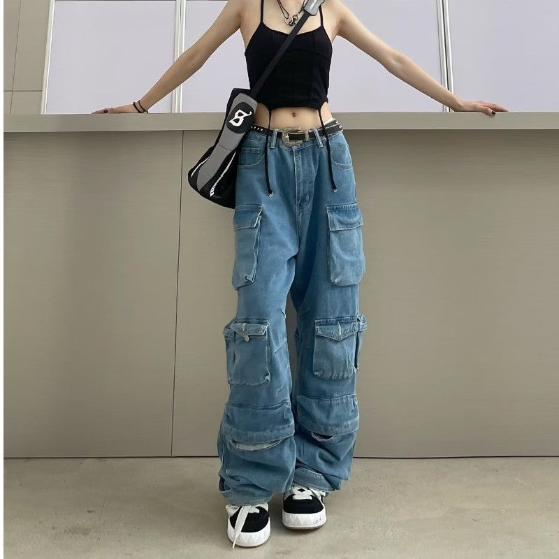 Übergroße Jeans „Persephone“ mit Taschen