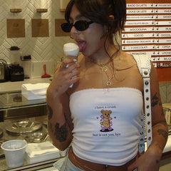 Tube-Top mit Future Dear Person-Grafik