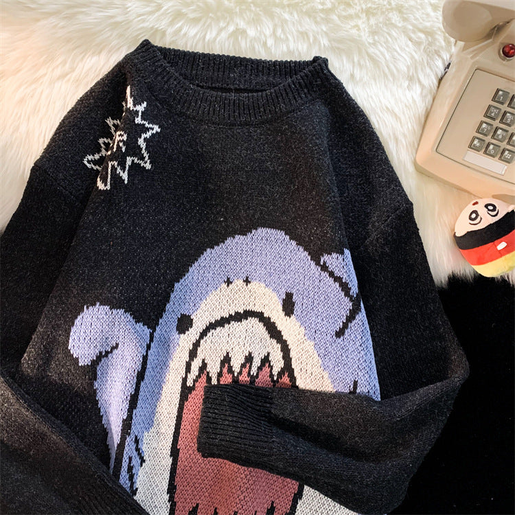 Pullover mit Hai-Klatschmuster