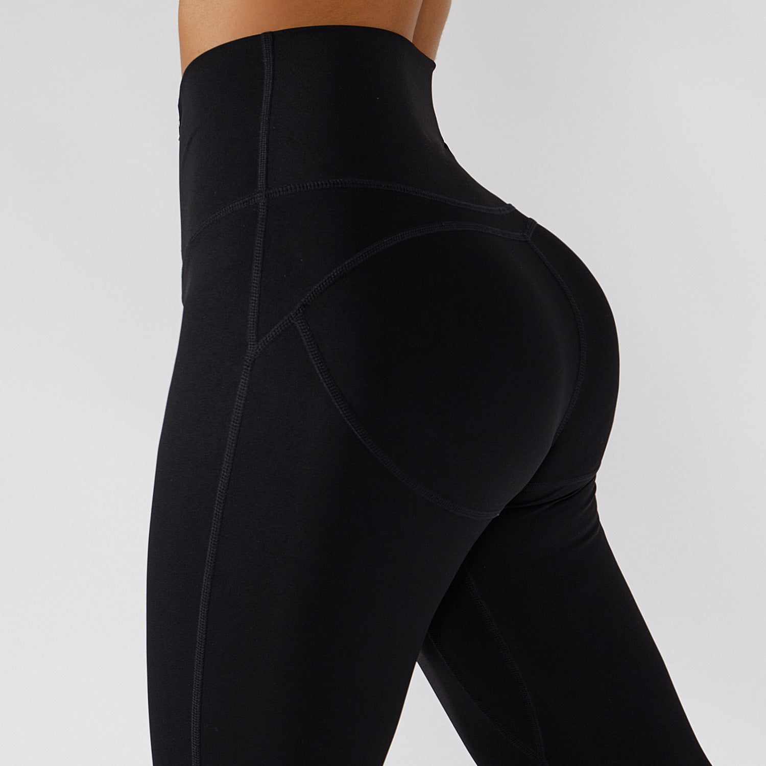 Empowerment Leggings mit Reißverschluss vorne und hoher Taille