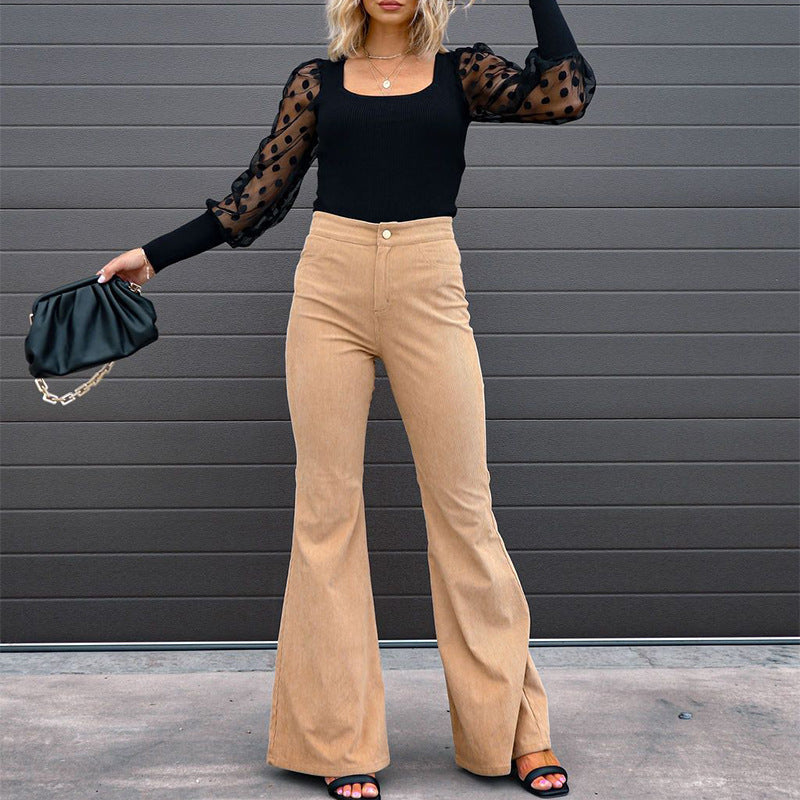 Zenana Clementine – Bootcut-Jeans in voller Größe mit hohem Bund in dunklem Olivgrün