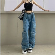 Übergroße Jeans „Persephone“ mit Taschen