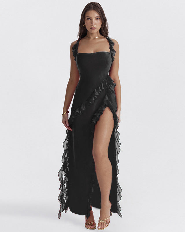 Ariel Cherry Pleated Maxi Dress
