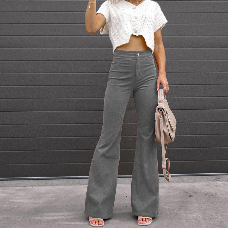 Zenana Clementine – Bootcut-Jeans in voller Größe mit hohem Bund in dunklem Olivgrün
