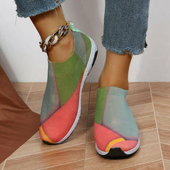Mesh-Sneaker in Kontrastfarbe