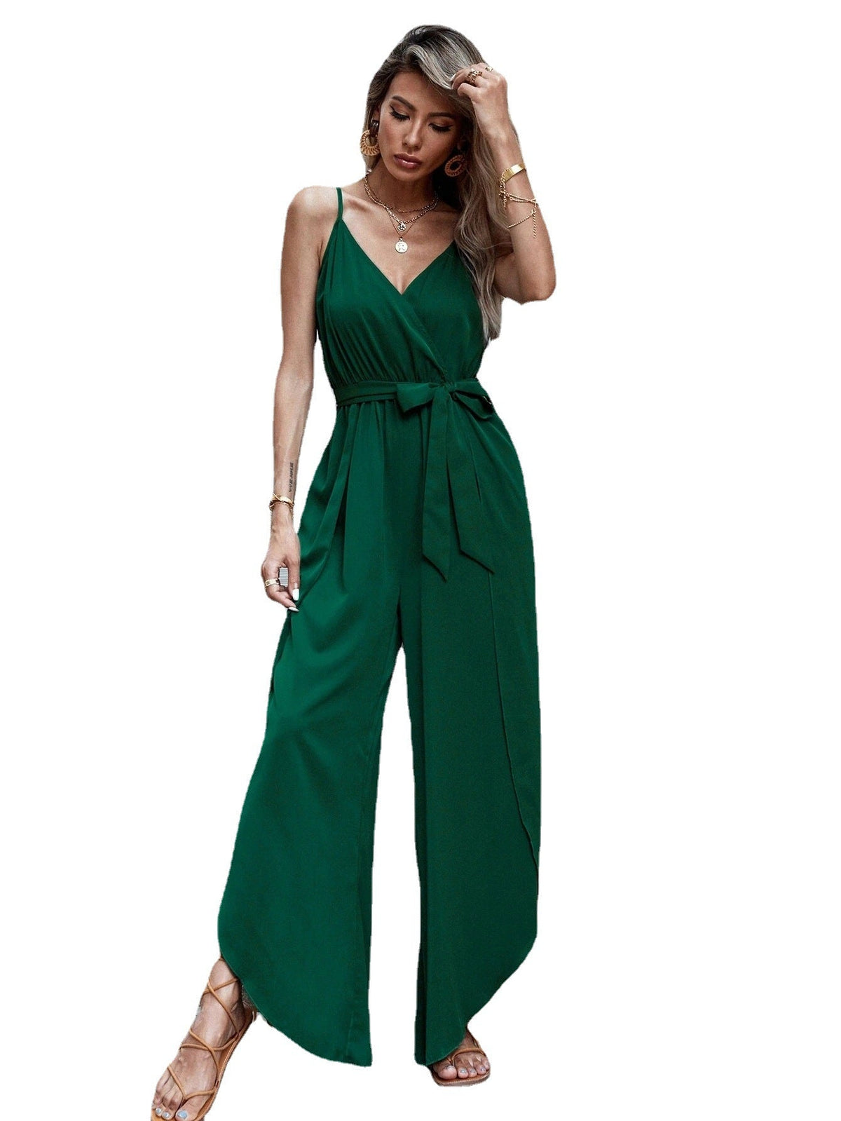 Rückenfreier wunderschöner Vintage Wickel-Jumpsuit