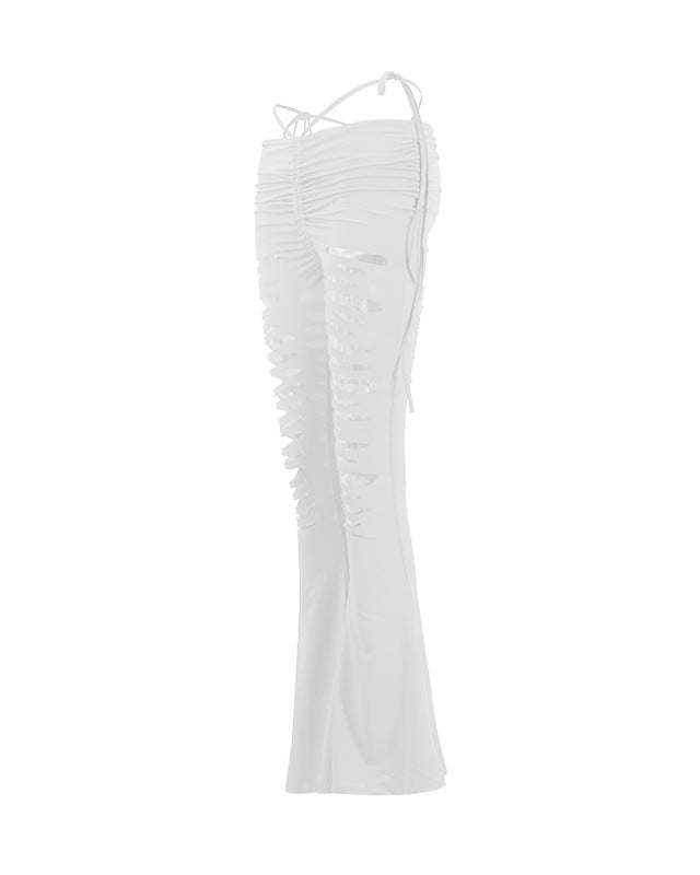 Cayetlin – Zerrissene Schlaghose mit niedriger Taille