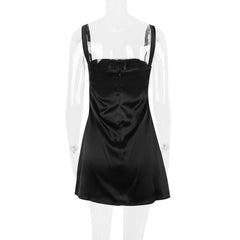 VESTIDO VINTAGE CREMA - Negro