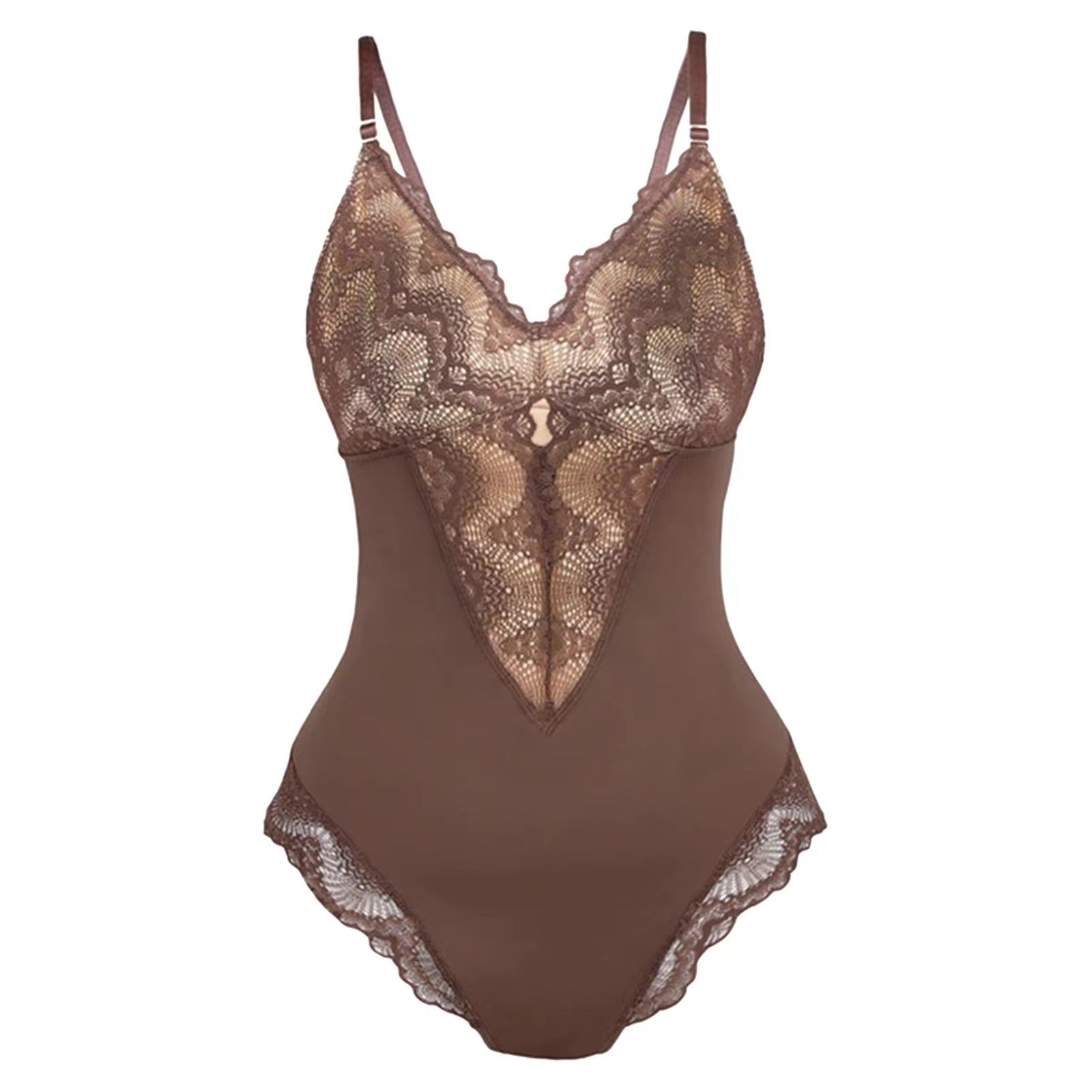 Schwarzer schulterfreier Spitzen-Bodysuit für Damen