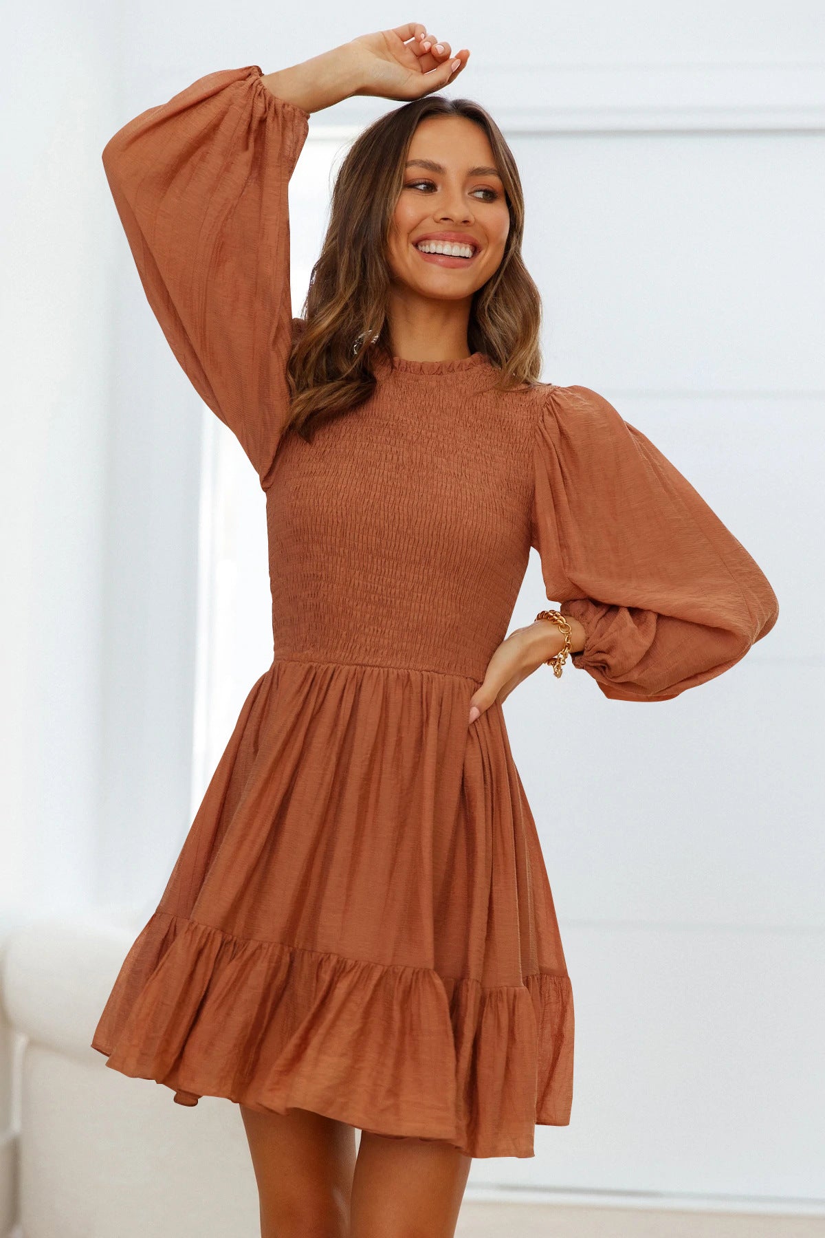 Vara Chiffon-Rüschenkleid – ENDVERKAUF