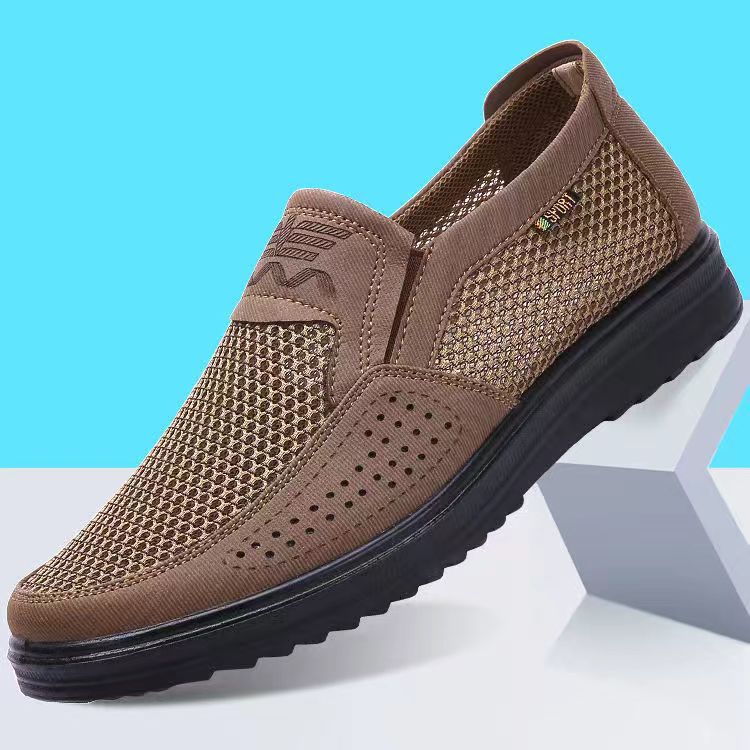 Men's Summer Mesh Old Beijing Cloth Breathable Canvas Shoes