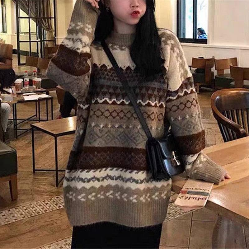 Pullover mit Oma-Muster aus den 80ern