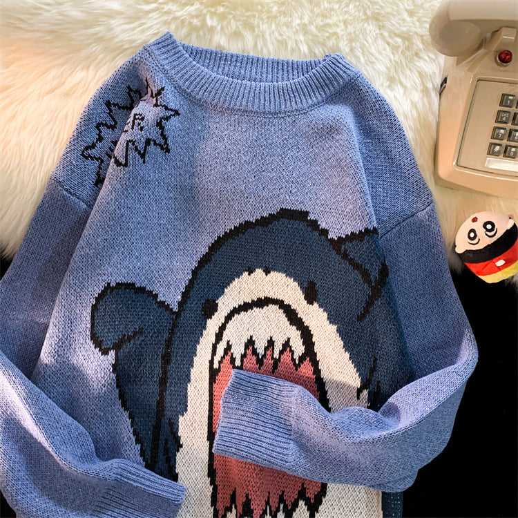 Pullover mit Hai-Klatschmuster