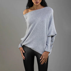 All That Ribbed Cashmere Blend Sweater - Heather Grey - FINAL SALE