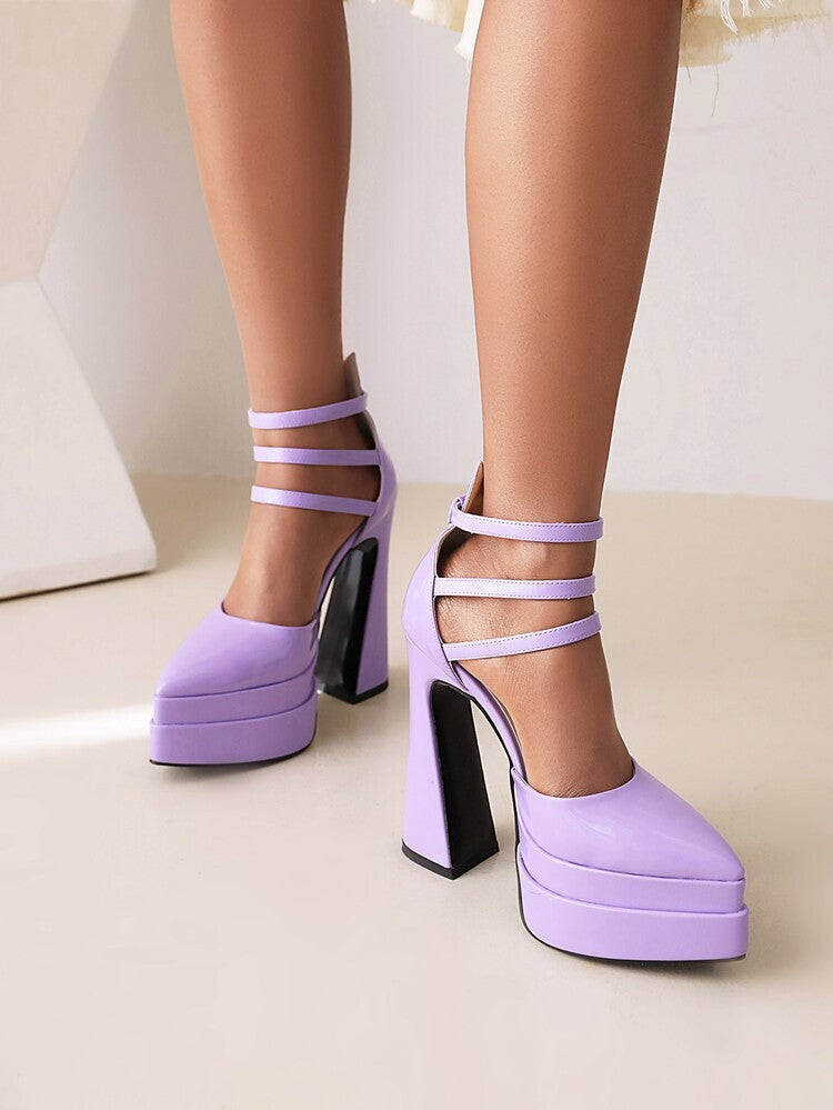 Foster Hellblaue Plateau-Pumps