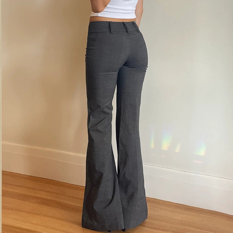Pantalones elásticos de estilo profesional 