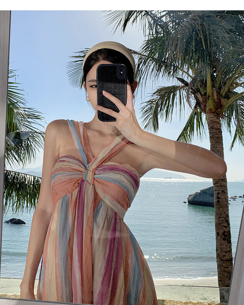 Angel Island – Gestreiftes Maxikleid