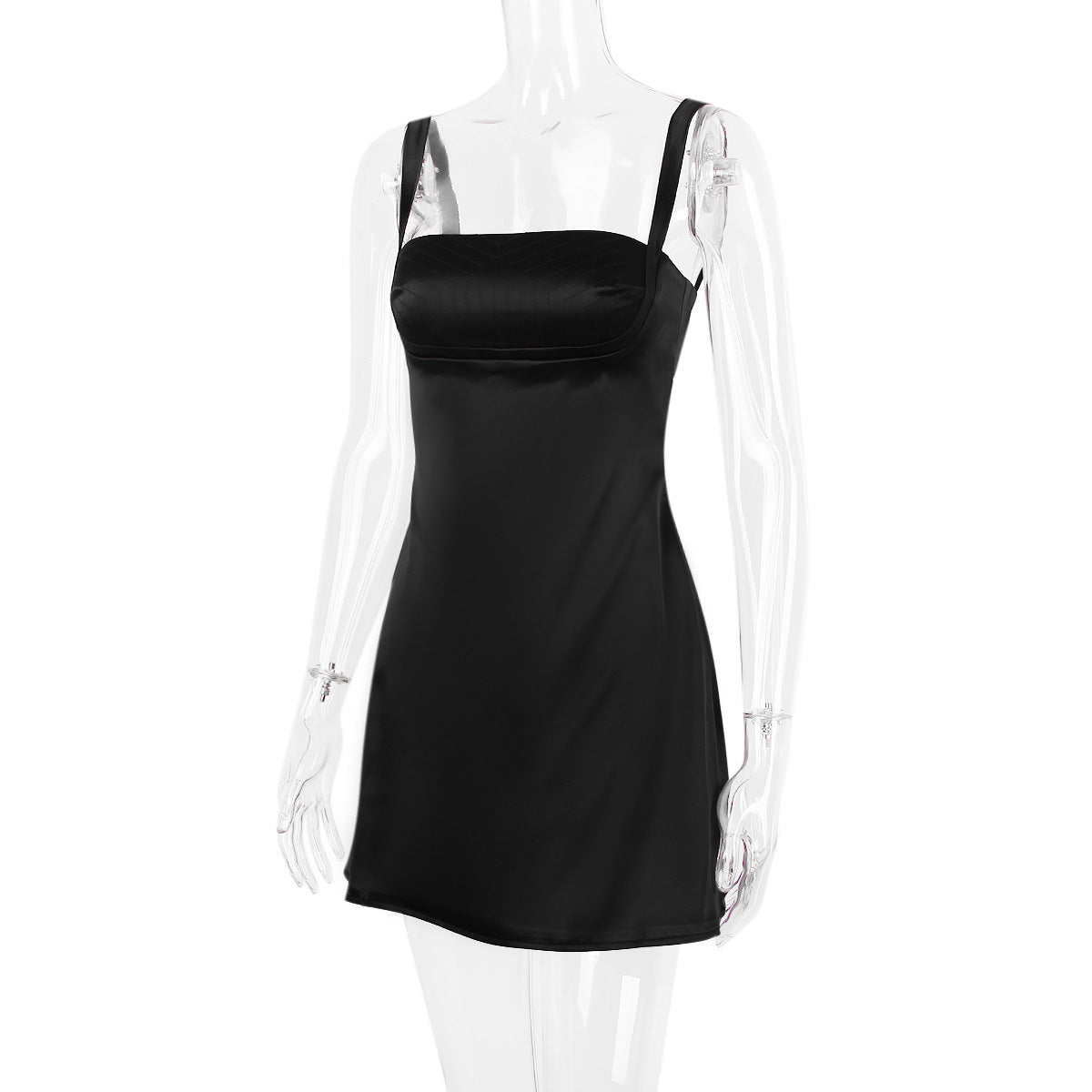 VESTIDO VINTAGE CREMA - Negro