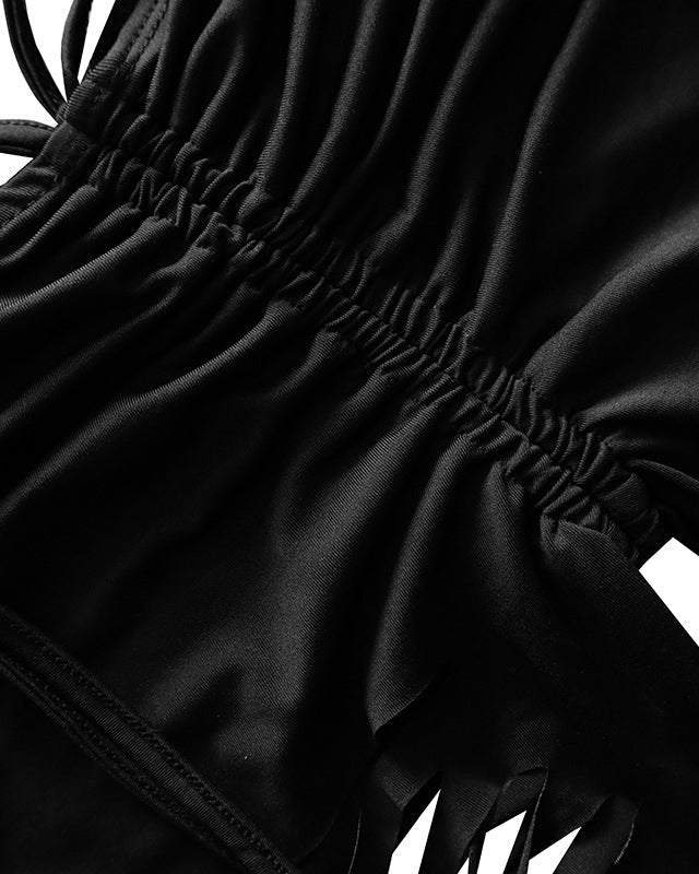 Cayetlin – Zerrissene Schlaghose mit niedriger Taille
