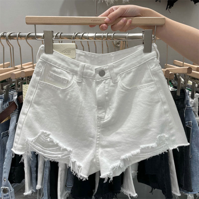Streetwear-Strand-Jeansshorts im Used-Look