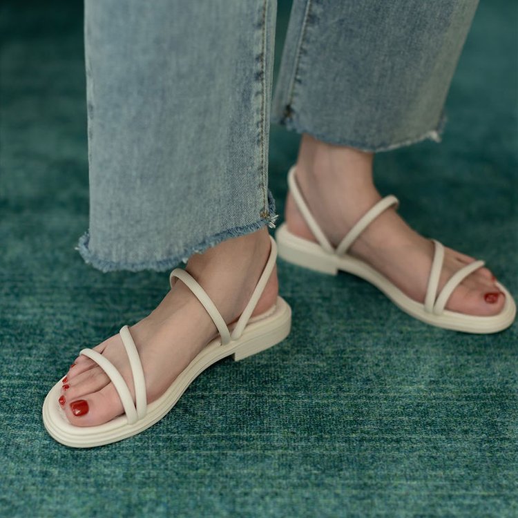 Slingback-Plateau-Sandalen