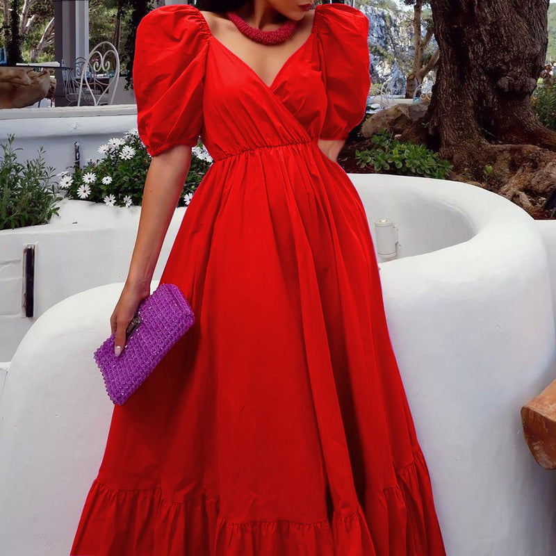 Solid Split Joint Square Collar Cake Skirt Dresses(3 colors) Ins Street