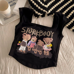 Y2K Süßes Bären Tank Top