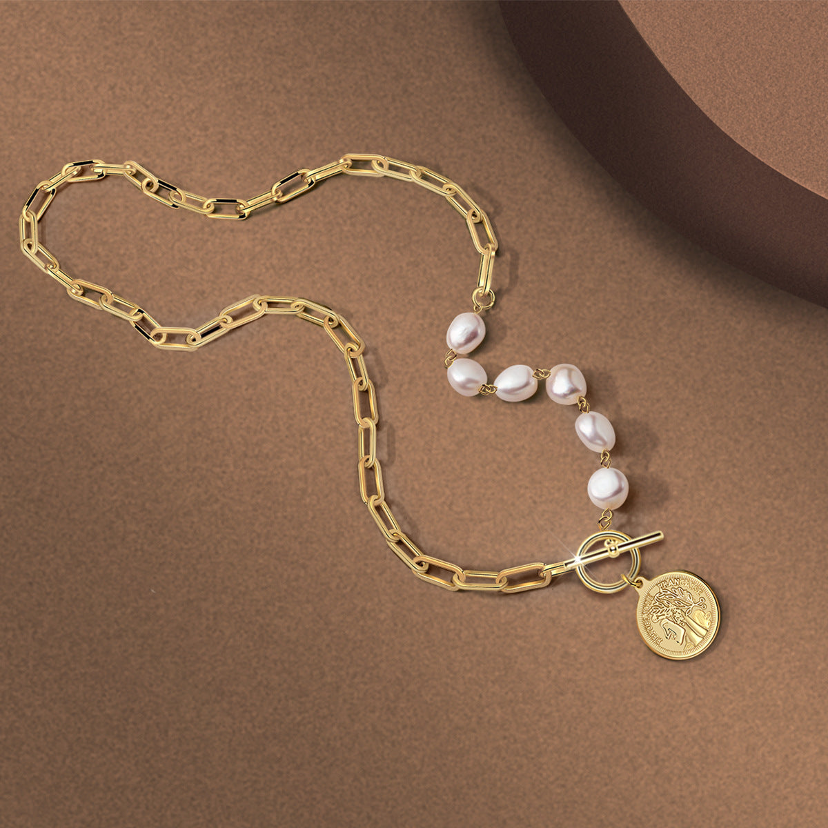 Shashi – Republique Dual-Anhänger-Halskette – Gold