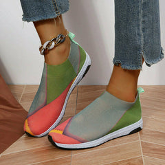 Mesh-Sneaker in Kontrastfarbe