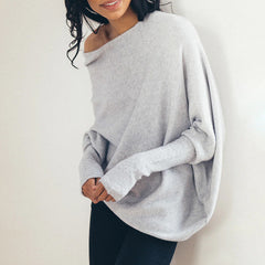 All That Ribbed Cashmere Blend Sweater - Heather Grey - FINAL SALE
