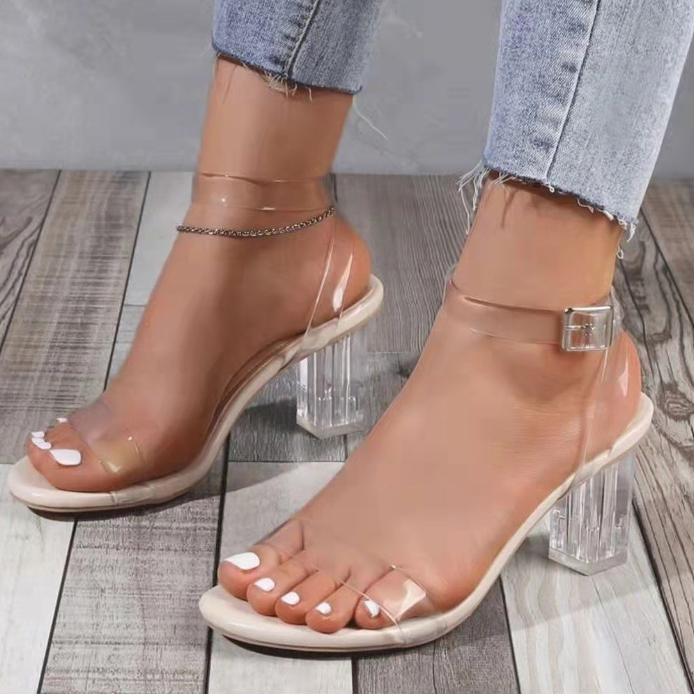 Doing Me – Transparente Pumps mit Keilabsatz