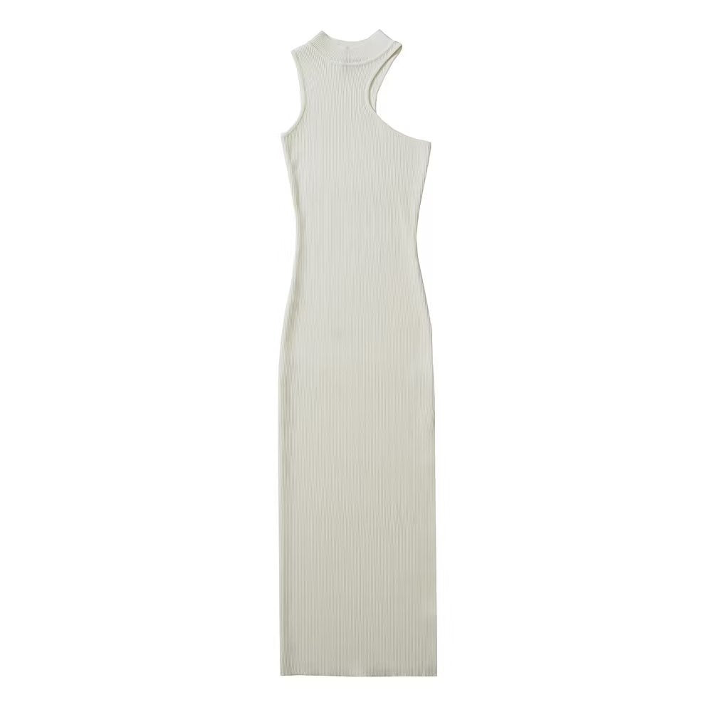 Tacha Neckholder-Midikleid aus Baumwolle mit Rüschen - Weiß