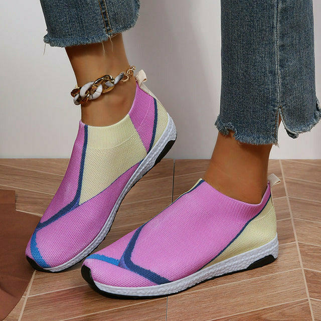 Mesh-Sneaker in Kontrastfarbe
