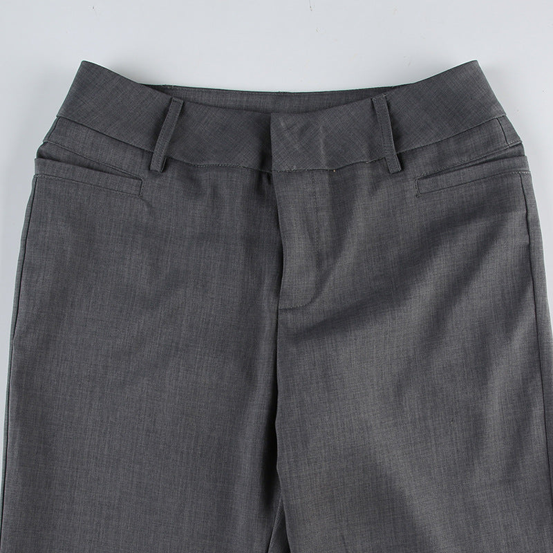 Pantalones elásticos de estilo profesional 