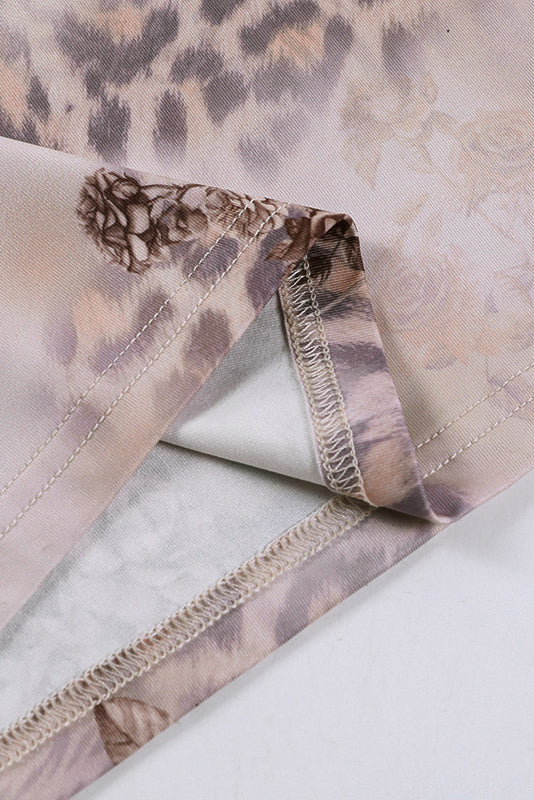 Ärmelloses Maxikleid mit Print und Spitze im Sweetheart-Stil - Blumen