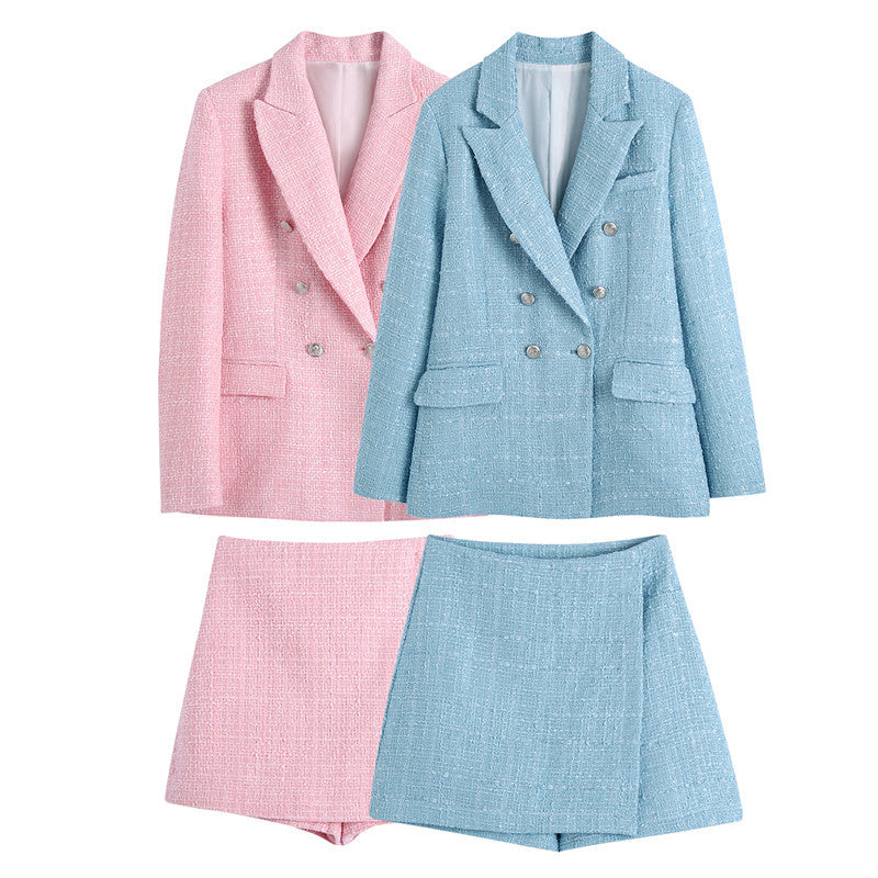 Pantalones cortos de tweed a medida de tiro alto Limon 