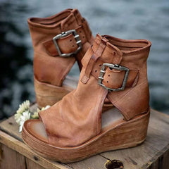 Vintage Fischmaul-Sandalen