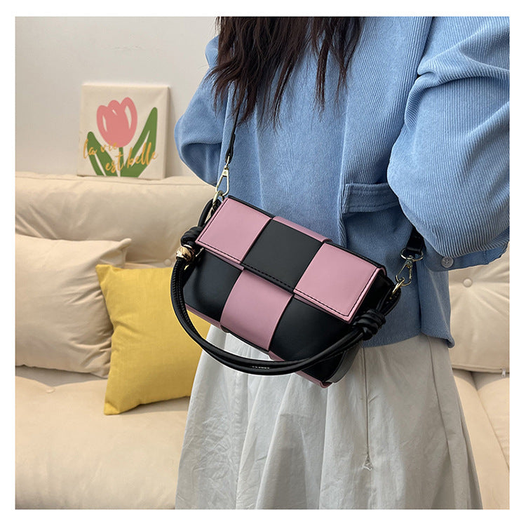 Damen Schultertasche in Kontrastfarbe