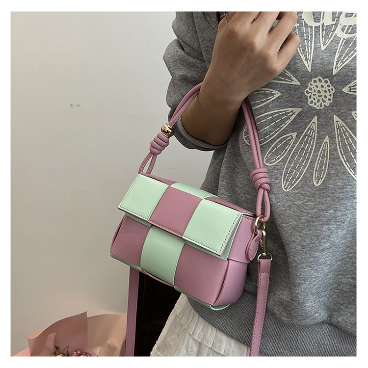Damen Schultertasche in Kontrastfarbe